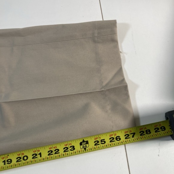 LL Bean Pants 34x28 Beige Pleated Khaki Straight Chino Natural Fit Casual - Picture 7 of 8